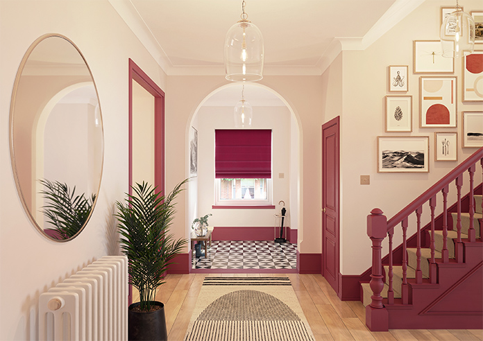 Ultra Luxe Velvet, Deep Pink - Motorised Roman Blind - Image 8